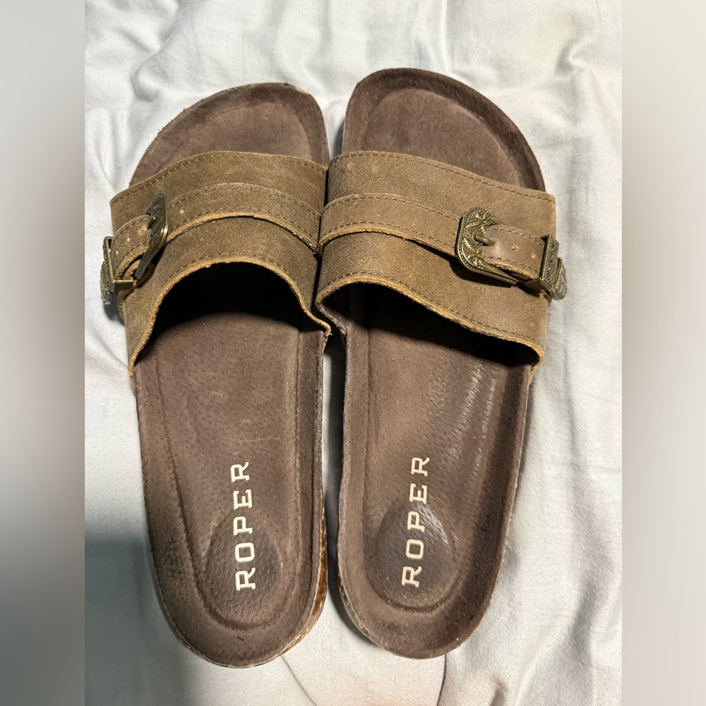 Roper Slide Sandals with Buckle